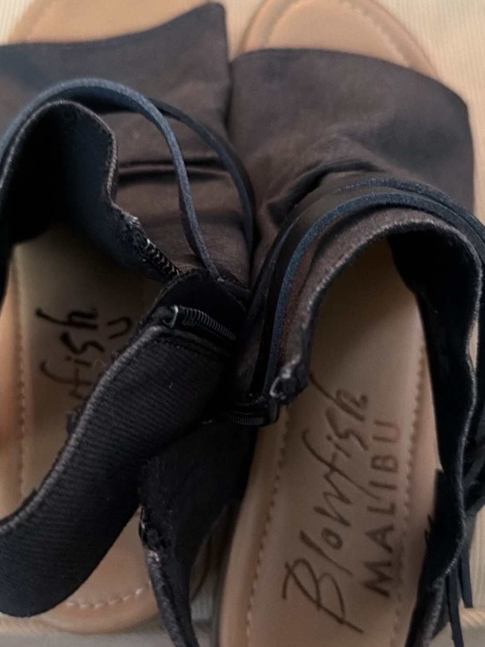 Blowfish Black Strappy Open-Toe Sandals